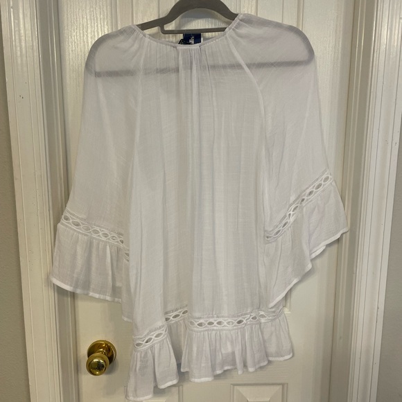 ZAC & RACHEL 1X sheer Boho flowy white top - Picture 5 of 9